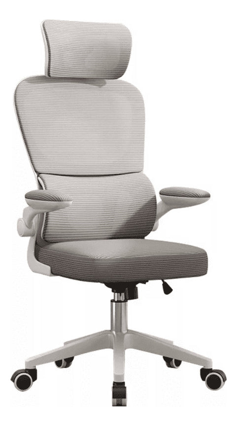 Cadeira Escritório Ergonômica Genebra G500 Luvinco Cor Cinza Com Suporte Lombar estofado mesh