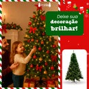 Árvore De Natal 2,10m 210cm Verde 1150 Galhos Pinheiro Canadense Cheios Grande Pé De Ferro Premium Nfe Luzes De Natal
