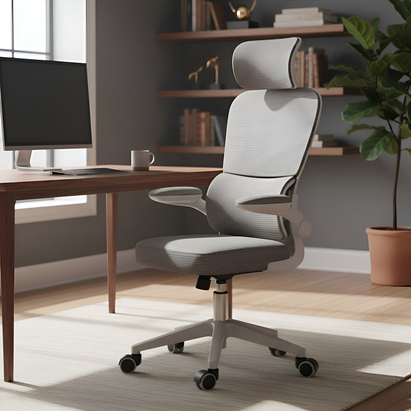 Cadeira Escritório Ergonômica Genebra G500 Luvinco Cor Cinza Com Suporte Lombar estofado mesh