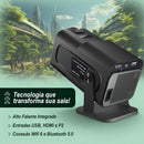 Projetor Hy320 Davely Smart TV Android WiFi6 390 ANSI Lumens Full HD 4K Mini Projetor Portátil Preto com Controle Remoto