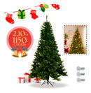 Árvore De Natal 2,10m 210cm Verde 1150 Galhos Pinheiro Canadense Cheios Grande Pé De Ferro Premium Nfe Luzes De Natal