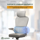 Cadeira Escritório Ergonômica Genebra G500 Luvinco Cor Cinza Com Suporte Lombar estofado mesh