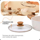 Jogo De Panelas Antiaderente Indução Cerâmica Atoz 16 Peças