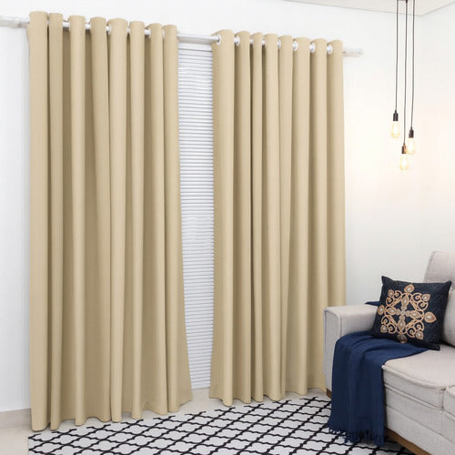 Cortina Oxford Tecido Premium Grosso 300x250 Sala Quarto