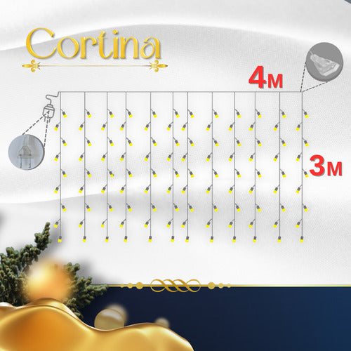Cortina 900 Led 4x3 Metros Festa Casamento Eventos Decoração