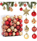 Kit 50 Bolas De Natal Árvore Decoração Bolinhas Loja Festa