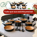 Conjunto Panelas Antiaderente 10 Peças Teflon Várias Cores