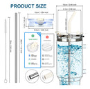 Copo Térmico Gigante 1,2l Inox Com Tampa E Inox Canudo