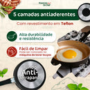 Conjunto Panelas Antiaderente 10 Peças Teflon Várias Cores
