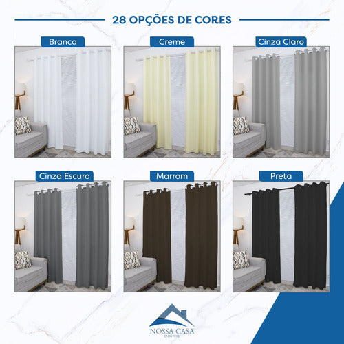 Cortina Oxford Tecido Premium Grosso 300x250 Sala Quarto