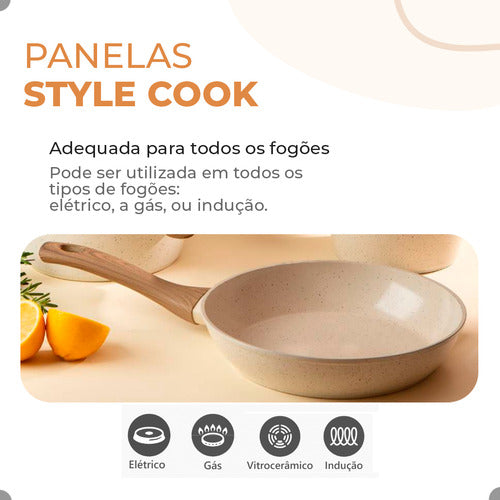 Jogo De Panelas Antiaderente Indução Cerâmica Atoz 16 Peças