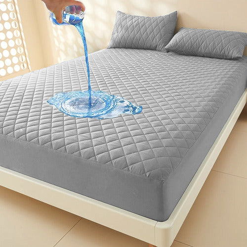 Capa Protetora Colchão Box Casal Padrão Matelado Impermeável