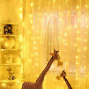 300 Leds 3x3 M Usb Luz De Cortina Decoraçãoluzes Natal