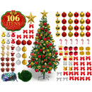 Árvore Natal Completa Kit Decoração Enfeites 60cm 120cm150cm 180cm 210cm Grande Cheia Verd Pisca LED